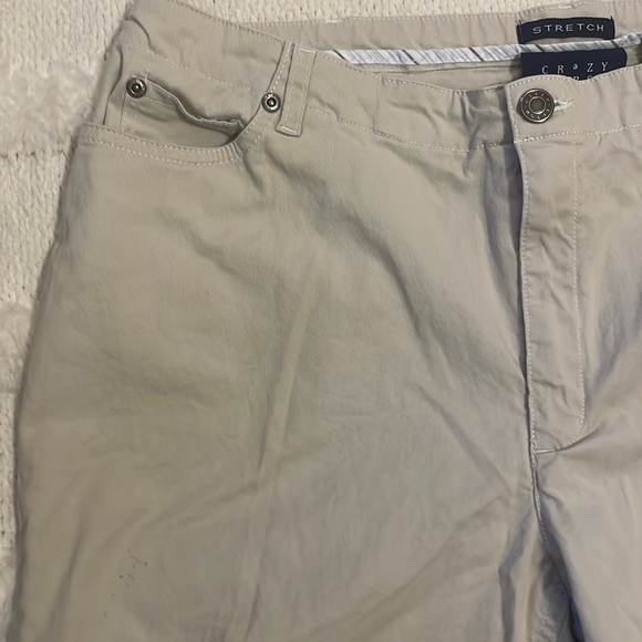 Vintage Crazy Horse Liz Claiborne capris stretch crop ankle pants khaki … - Picture 3 of 16